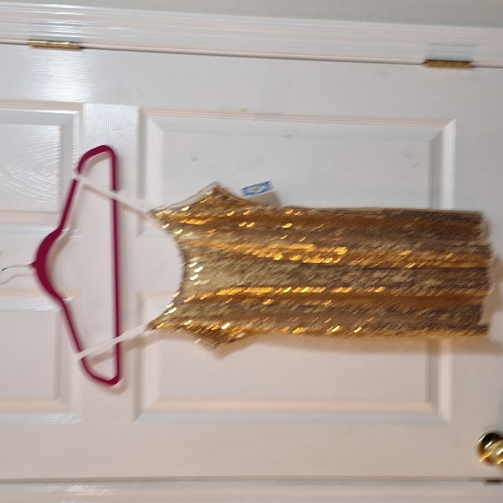Intimately Free People Gold Sequin Holiday Dress SZ.XS-TP ✨